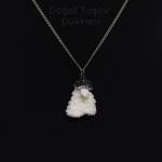 25 kalsit taşı doğal taş kolye