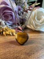 Kaplan Gözü Kalp Kolye