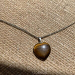 Kaplan Gözü Kalp Kolye