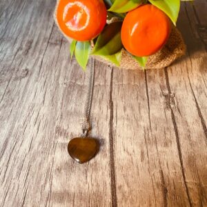 Kaplan Gözü Kolye Kalp Modeli