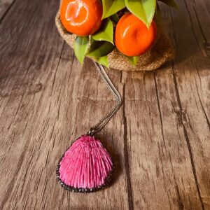 Mercan Taşı Kolye Pembe Renk