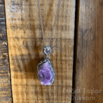 Ametist Taşı Ham Kesim Ametist Elmas Kolye